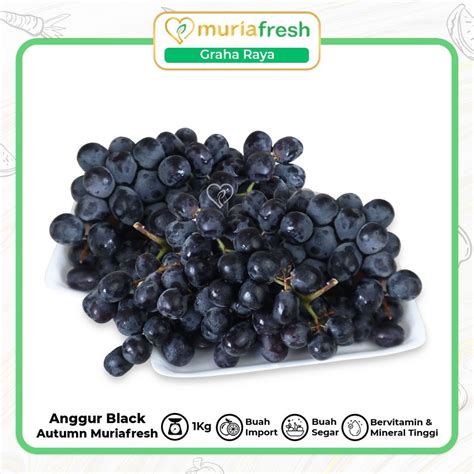 Jual Anggur Hitam Autumn Gram Premium Bergaransi Anggur Black