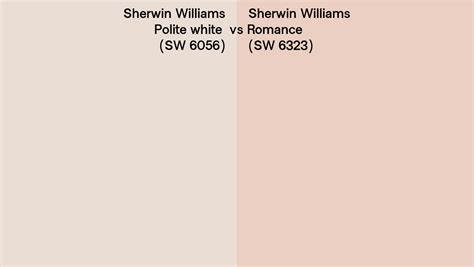 Sherwin Williams Polite White Vs Romance Side By Side Comparison