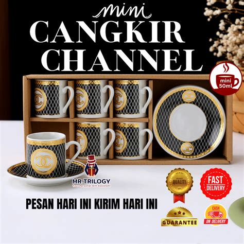 Jual Hampers Cangkir Set Keramik Tatakan Merk Series Souvenir Mug Gelas