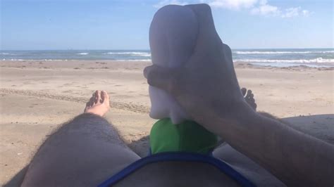 Fucking Pocket Pussy At The Beach In Arroyman Thong Xhamster