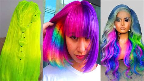 Top Rainbow Hair Color Best Hair Colorful Transformation Tutorial