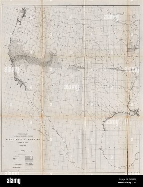 Usa West Sheet Coastal And Geodetic Survey Triangulation Uscgs 1889