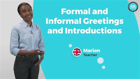 Formal And Informal Greetings And Introductions Youtube