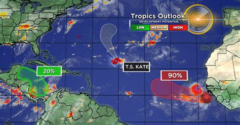 Tropical Storm Kate Remains Over Atlantic Two Other Systems Being