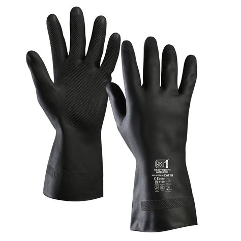 Shop Supertouch Heavy Weight Latex Pro Black Gloves 144 Pairs M 8