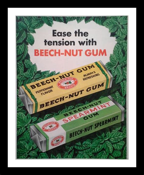 Vintage Beech Nut Gum Ad Colorful And Nostalgic Gum Ad