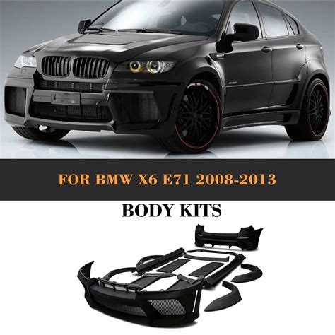 Black Primer Frp Body Kit Kits With Exhaust For Bmw X6 E71 Suv 4 Door