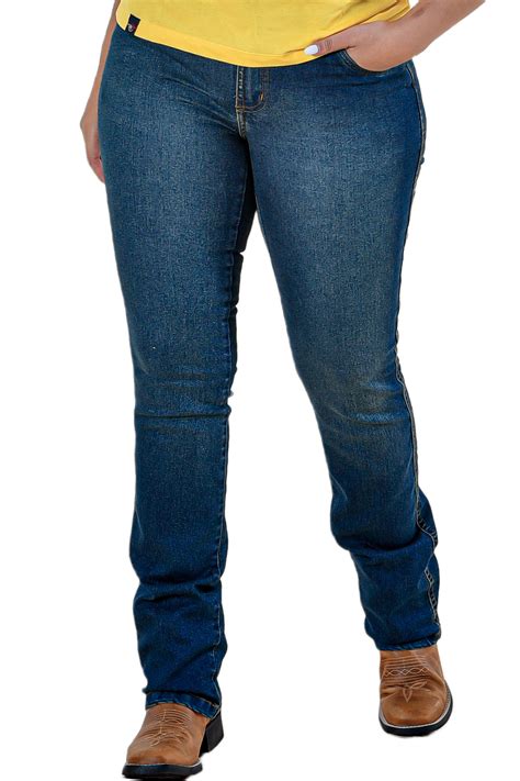 Cal A Country Feminina Jeans Bootcut Plus Size Dirty Rodeo Farm