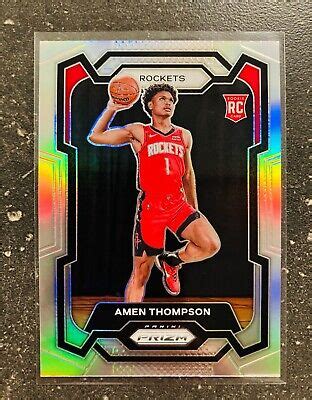 2023 24 Panini Prizm Amen Thompson Silver Prizm Rookie RC 150 Houston