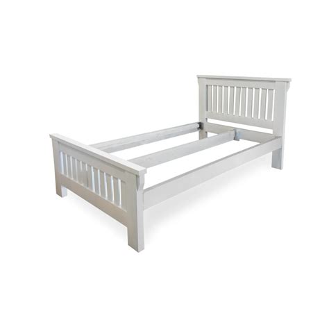 Pure White Single Bed - Wooden -Home Design Lahore