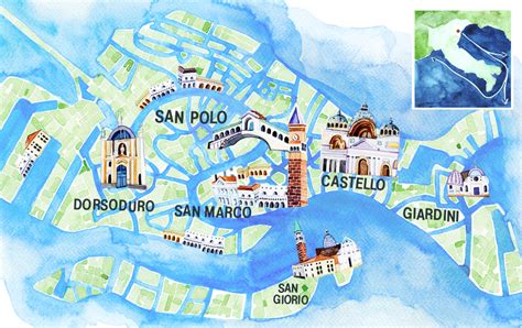 9 Vibrant Illustrated Maps Of Venice Wanderarti