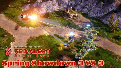 Redalert 3 Armor Rush Mod Game Play Spring Showdown 3 VS 3 YouTube