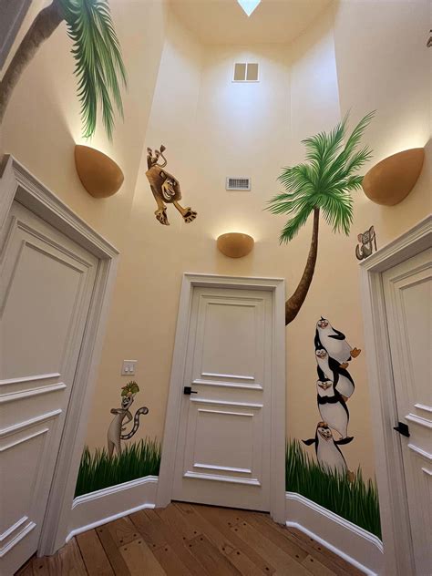 Madagascar Mural Inspired by DreamWorks | Visionary Mural Company