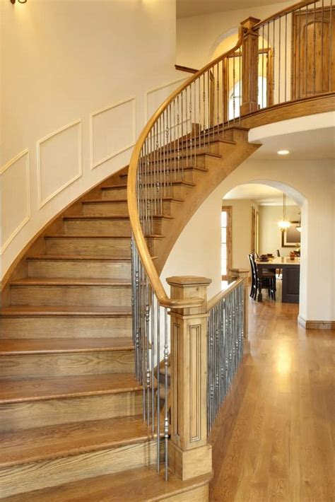 40 Curved Staircase Ideas Photos Homeporio