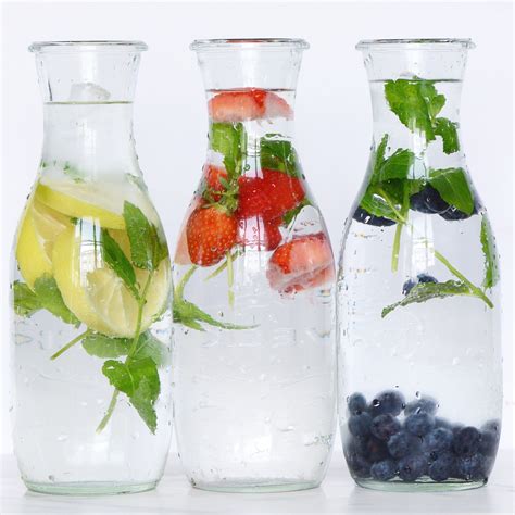 Strawberry Blueberry Lemon And Mint Flavoured Waters Flavored Water