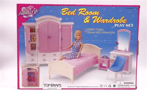 My Fancy Life Bed Room And Wardrobe Doll Furniture Play Set