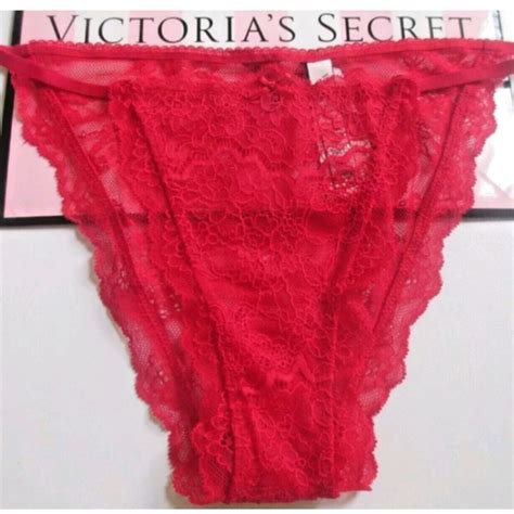 Victoria S Secret Intimates Sleepwear Victorias Secret Dream Angels Red Lace String Bikini