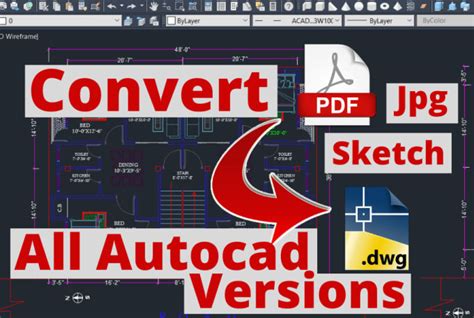 Convert Pdf Sketch Blueprint Into Autocad Drawing Cad Dwg By