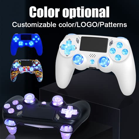 Novo Controlador Sem Fio De Dupla Vibração 6 AXIS RGB Gamepad Leve