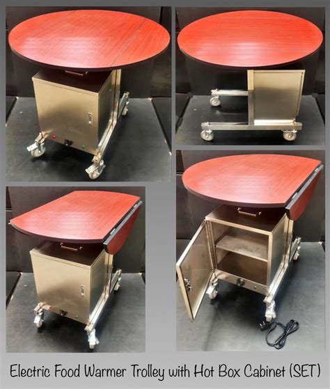 Electric Heavy Duty Stainless Steel 2 Tier Hot Box Cabinet For Food Warmer Trolley For Ideal
