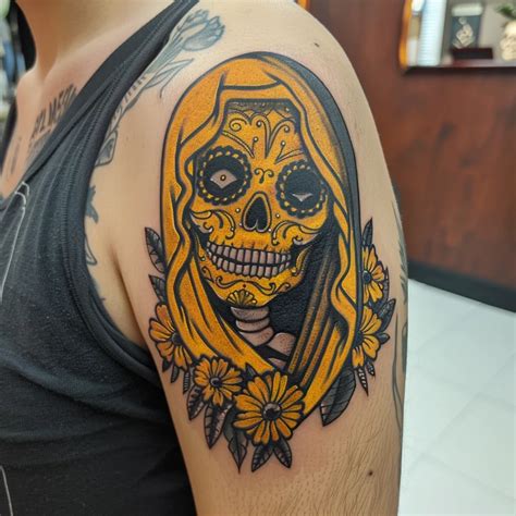 La Santa Muerte Tattoo Meaning 90 Santa Muerte Designs FlashYourTat