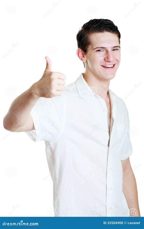 Man Showing Thumb Up Stock Photo Image Of Modern Person 32504900