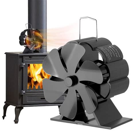 JossaColar Small Wood Stove Fan, Fireplace Fan Heat Powered Stove Fan ...