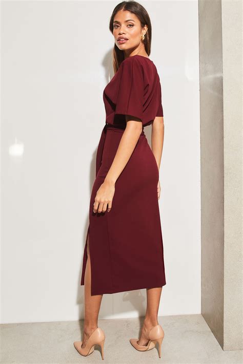 Buy Lipsy V Neck Flutter Sleeve Belted Midi Dress From Next Ireland