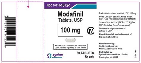 Modafinil Fda Prescribing Information Side Effects And Uses