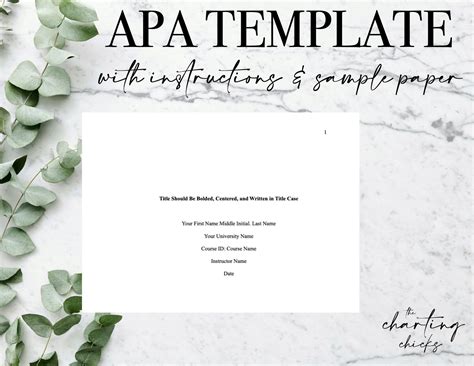 Apa Template With Instructions And Sample Paper 7th Edition Instant