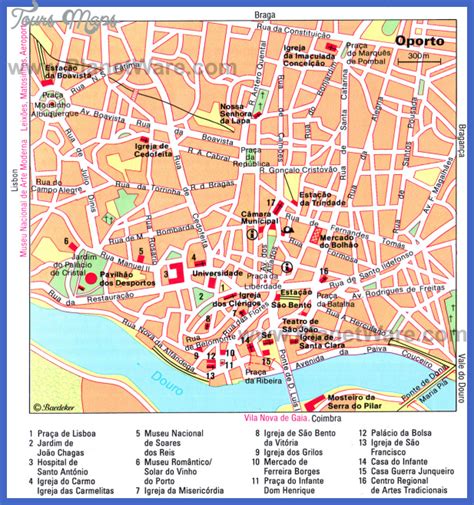 Map of Porto Portugal - ToursMaps.com