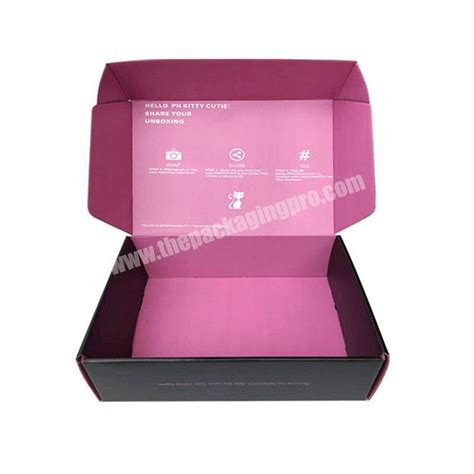 Custom Gold Foil Logo Customized Printed Corrugated Cardboard Packing Box