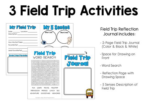 Printable Field Trip Journal Field Trip Worksheet Field Trip Word Search Post Field Trip