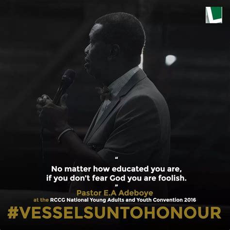 Pastor Adeboye told His Youth Congregation that he is not talking to ...