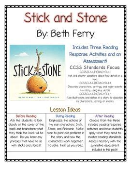 Stick And Stone Book Activities Emil Aquino