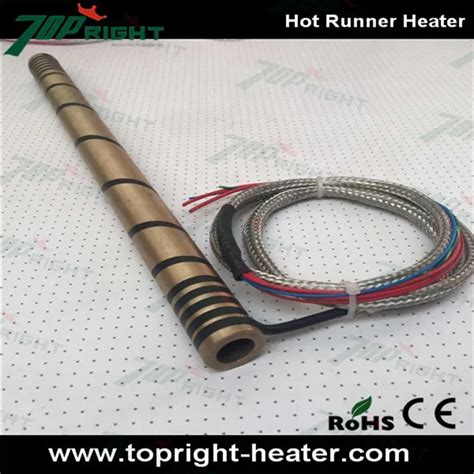 ID12 7mm Length320mm 220v500w Hot Runner Nozzle Heater Hot Runner Conical Heater For Injection