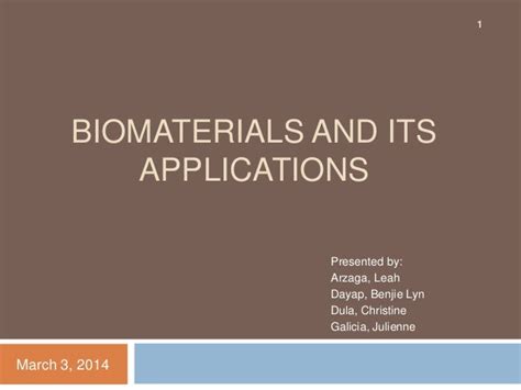 Biomaterials and their Applications