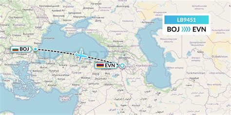 LB9451 Flight Status Bul Air: Burgas to Yerevan (BVL9451)