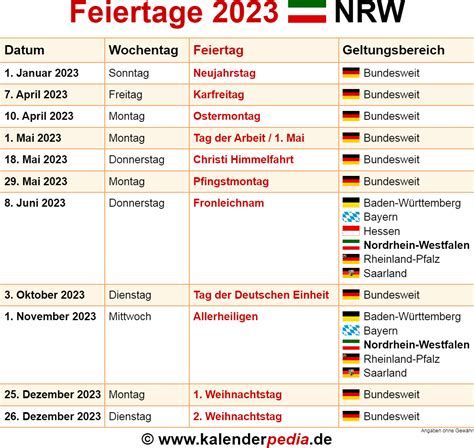 Feiertage Nrw Und Mit Druckvorlagen Cloud Hd