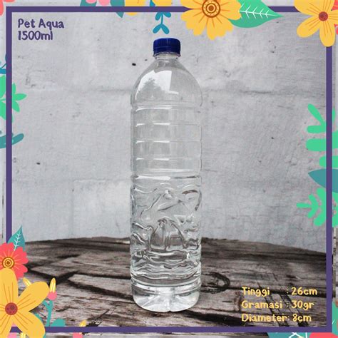 Jual Botol Plastik Aqua 1500ml 15liter Setengah Liter Kemasan Amdk Air