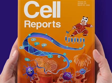 为浙江大学绘制美国生物医学核心期刊cell Reports封面鲲鹏设计插画汪攀 站酷zcool