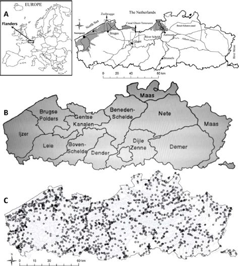 2 Map Of Flanders Indicating A The Most Important Watercourses And