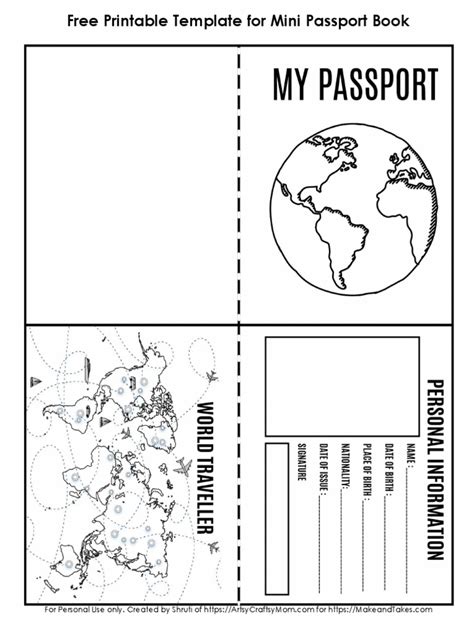 Mini Passport Book Template Pdf