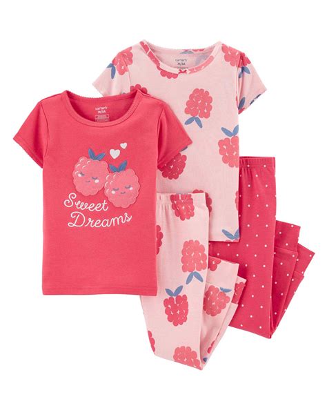 Kit Infantil 4 Peças Berry Poás Rosa Carter s Tam 2 a 5 Carter s Oficial