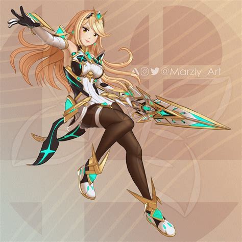 Mythra And Mythra Xenoblade Chronicles And 2 More Drawn By Marzly Rt