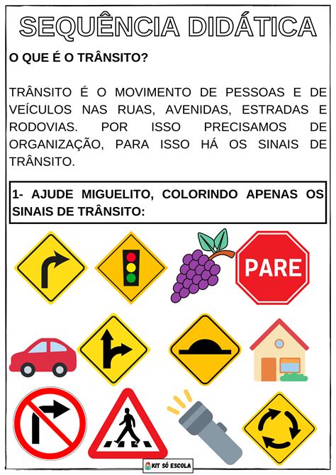 Sequencia Atividades Imprimir Dia Do Transito Imprimir S Escola