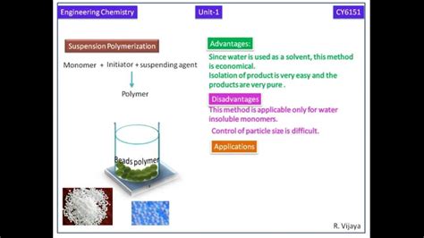 Suspension Polymerization Polymer Chemistry Anna University Enggche Cy6151 Notes Youtube