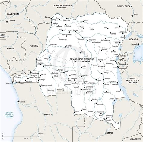 Vector Map Democratic Republic of the Congo | One Stop Map