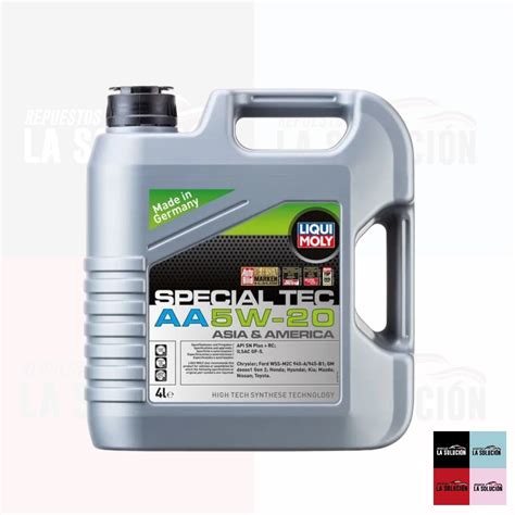 Aceite Liqui Moly 5W20 SPECIAL TEC AA 4 LITROS La Solucion De Repuestos