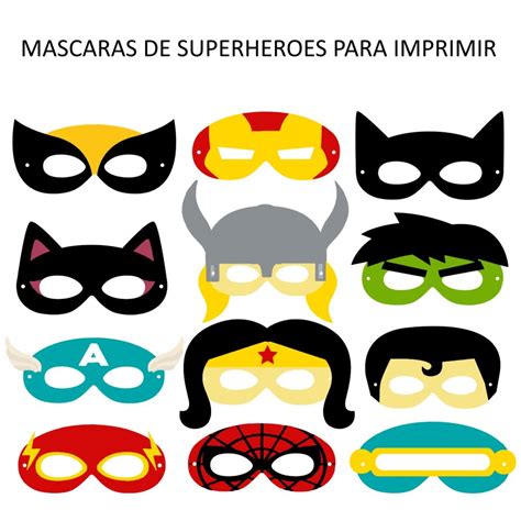 Mascaras Y Antifaces De Superhéroes Para Imprimir Tienda De Superhéroes Desuperhero